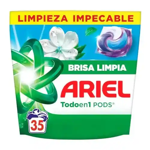 Cápsulas de detergente Ariel PODS Todo En 1 (35 lavados) Brisa Limpia