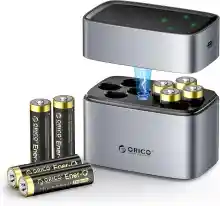 Cargador de Pilas AA ORICO + 8 pilas AA recargables