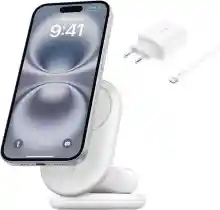 Cargador inalámbrico Belkin BoostCharge Qi2 15W magnético plegable con soporte