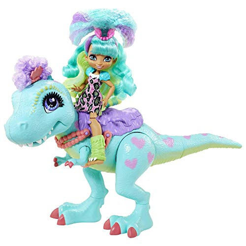 Cave Club Muñeca Rockelle con Mascota Dinosaurio Azul (Mattel GTL69)