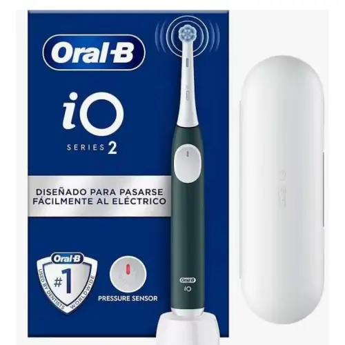 Cepillo Dientes Eléctrico Oral-B iO 2 + Cabezal, Estuche Viaje y Portarrecambios
