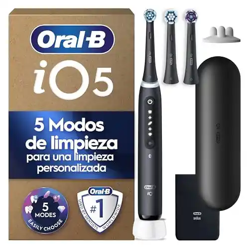 Cepillo Eléctrico Oral-B iO 5N + 3 Cabezales + Estuche Viaje