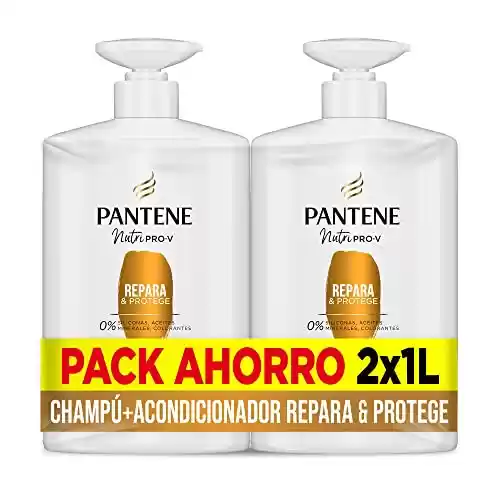 Champú 1000ML Fórmula Pro-V + Antioxidantes Pantene Repara Y Protege Nutri Pro-V + Acondicionador 1000 ML