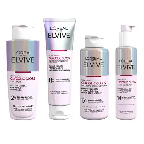 Champú L'Oréal Paris Elvive Glycolic Gloss con ácido glicólico