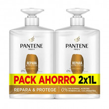 Pack 2x1 litro Pantene Champu Repara y Protege - Para pelo seco y dañado (total 2 litros)