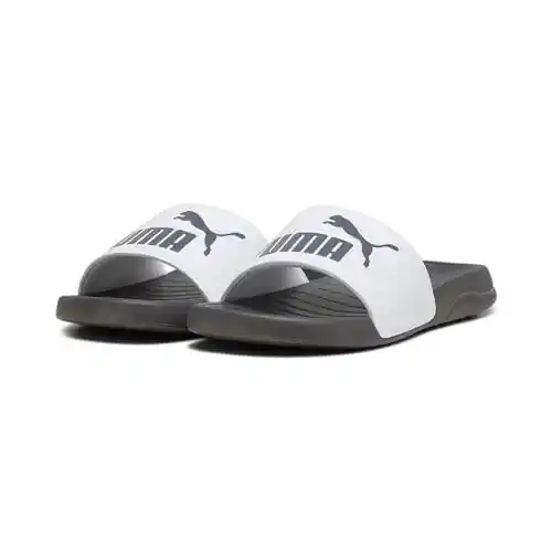 Chanclas unisex PUMA Popcat 20 blancas y negras