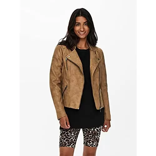 Chaqueta Only Mujer Onlava Faux Leather Biker