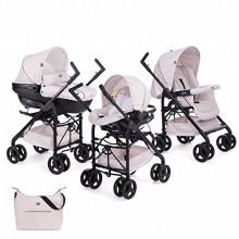 Chicco Trío Sprint, Cochecito de paseo 3 en 1 con capazo, carrito y silla de coche para bebé, de 0 a 15 kg