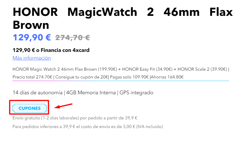 chollazo-con-cupon-smartwatch-honor-magic-watch-2-46mm-+-bas