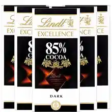 CHOLLAZO! Pack 5x Tabletas de chocolate negro Lindt Excellence 85% Cacao