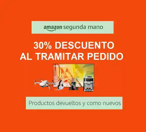 CHOLLAZO PRIME! 30% de descuento al tramitar pedido en una selección de productos Reacondicionados de Amazon