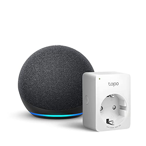 Chollazo Prime! Echo Dot (4.ª generación) + enchufe inteligente WiFi TP-Link Tapo P100 Smart Plug