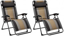 ¡Chollo Prime! Set de 2 sillas acolchadas con gravedad cero AmazonBasics