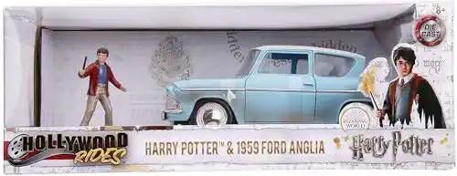 Coche Ford Anglia 1:24 + Figura Harry Potter