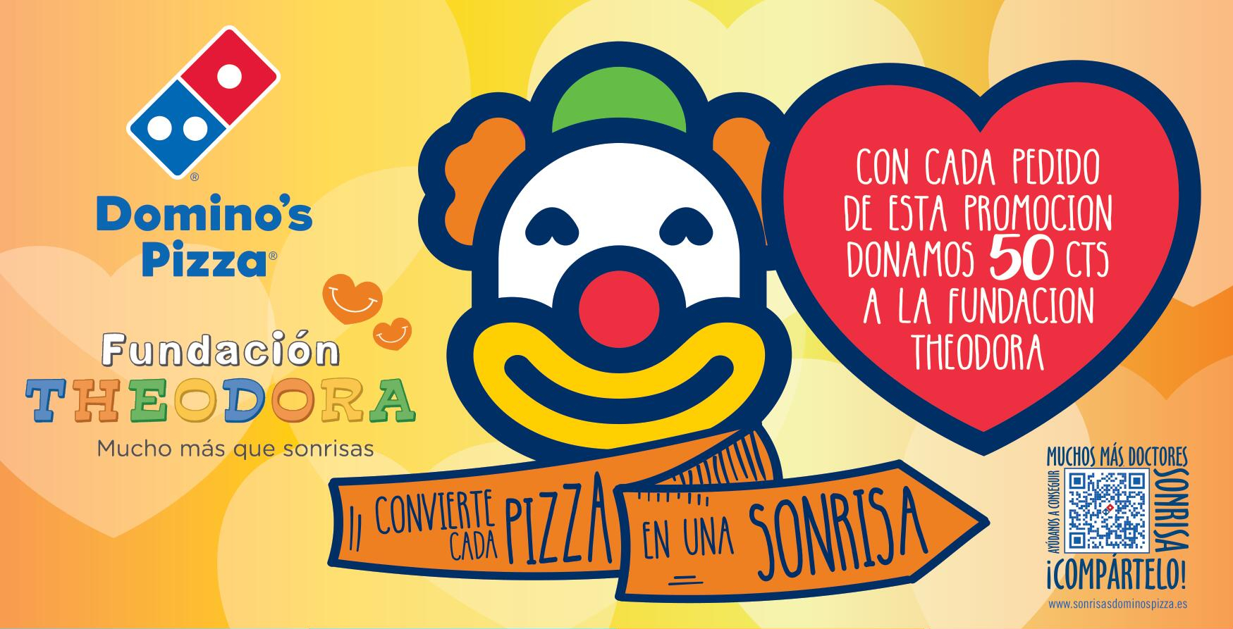 Códigos de descuento para Domino's Pizza en colaboración con la fundación Theodora