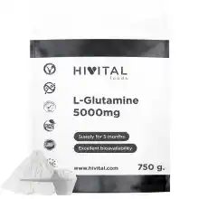 Complemento alimenticio L-glutamina 5000 mg para 5 meses