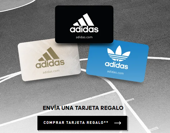 Comprar una tarjeta de Adidas recibe 10€ de regalo