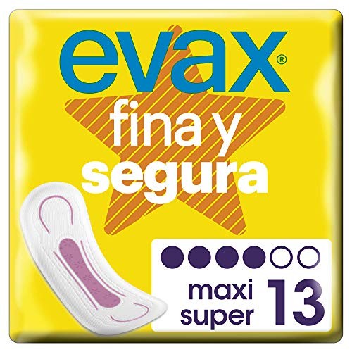 Compresas Evax Fina y Segura Maxi Sin alas