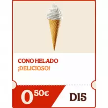 Cono de helado por 0,50€ en Burger King (oferta válida en pedidos en restaurante)