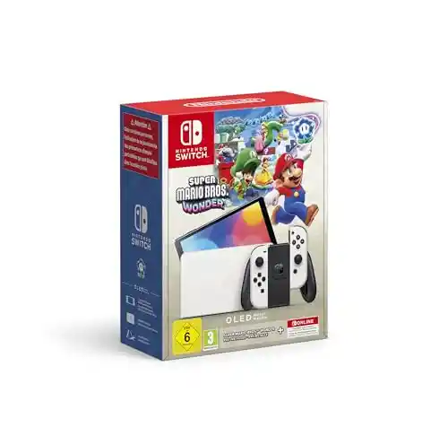 Consola Nintendo Switch OLED + Super Mario Bros.Wonder + 12 meses NSO