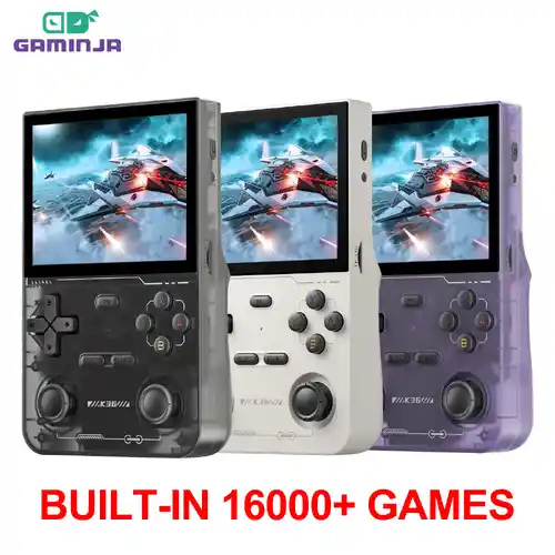 Consola retro GAMINJA K36 3,5" 64GB con más de 16.000 juegos instalados