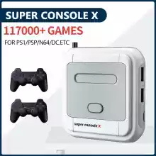 Consola Retro Super Console X con videojuegos para PSP/PS1/MD/N64, WiFi, admite salida HD, 50 emuladores integrados con más de 90000 juegos