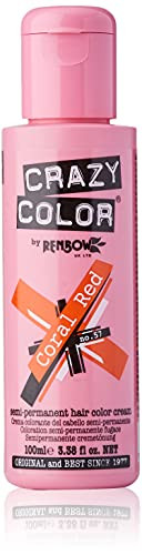 Crema colorante para el cabello Crazy Color Coral Red Nº 57