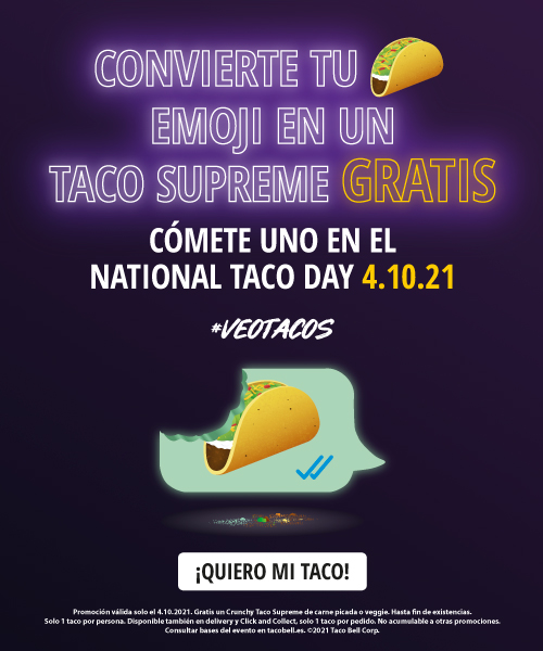 Crunchy Taco Supreme de carne picada o veggie gratis el día 04/10/2021 en Taco Bell
