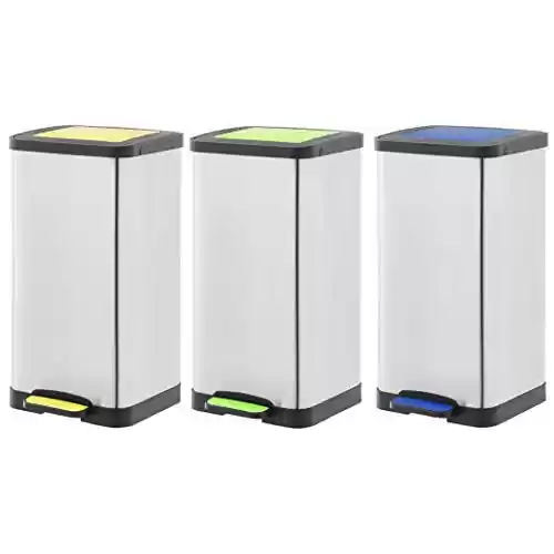 Cubo de basura 3 unidades Amazon Basics