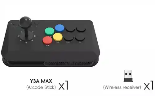Data Frog Y3A Max Arcade Stick joystick inalámbrico - Compatible con PC, Android, iOS (modelos USB-C)