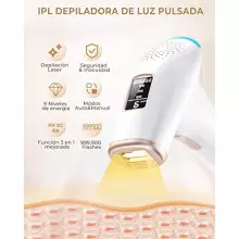 Depiladora Luz Pulsada IPL ZKMAGIC con 9 Niveles de Energía y 3 Funciones