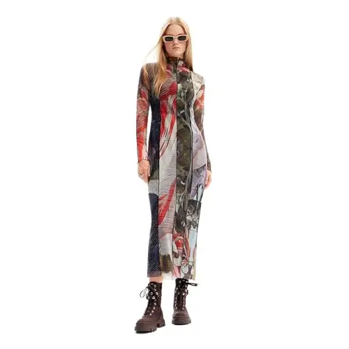 Desigual Vestido de Manga Larga para Mujer