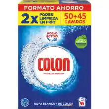 Detergente Colon en Polvo Adecuado para ropa blanca y de color, 95 Lavados