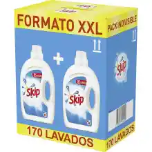 Detergente Líquido Skip XXL - Pack Ahorro 2 Unidades (170 Lavados) - Limpieza Profunda, Quita Manchas y fragancia fresca