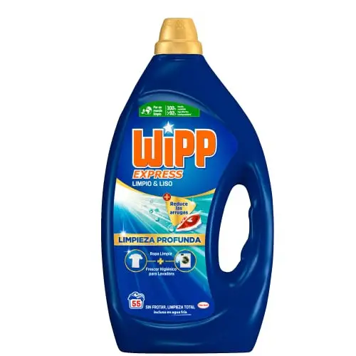 Detergente Líquido WIPP EXPRESS Limpio y Liso para lavadora (55 lavados)