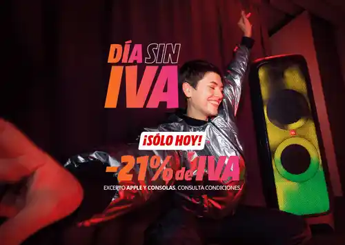 Dia Sin IVA -21% de IVA en MediaMarkt SOLO HOY 21 de noviembre