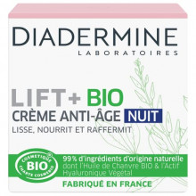 Diadermine Lift+ Crema de Noche Bio, Anti Edad, Nutre, Alisa e Hidrata la Piel
