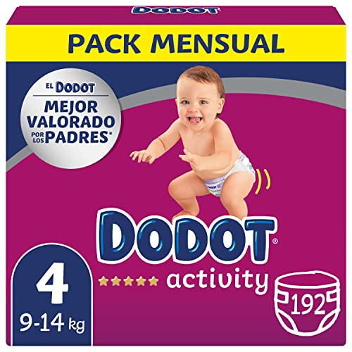 Pañales Dodot Bebé Activity Talla 4 (9-14 kg) – 192 unidades