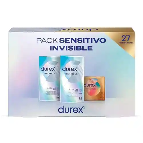 Durex Pack Sensitivo Invisible  27 Condones
