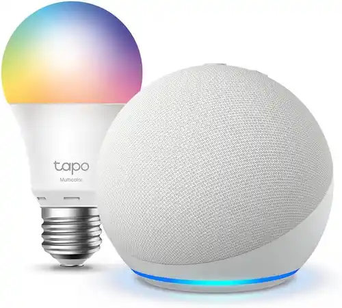 Echo Dot 5a Gen con Alexa + Bombilla Inteligente Tapo L530EA