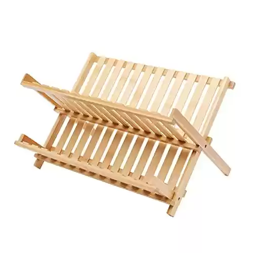 Escurreplatos de bambú Amazon Basics
