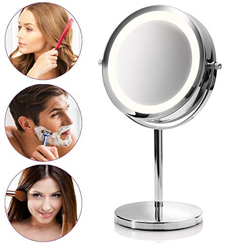 Espejo de Maquillaje Redondo con Iluminación Led y 5 Aumentos Medisana CM 840