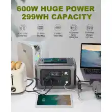 Estación de energía portátil R600 Batería LiFeP04 de 299Wh