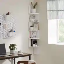Estantería Esquinera de Pared 5 Niveles