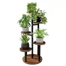 Estantería para plantas Bamworld de madera, 5 niveles, resistente a la intemperie