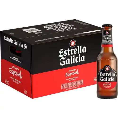 Estrella Galicia Especial Cerveza - Pack de 24 Botellines x 25 cl
