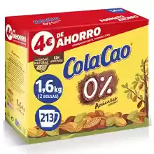 ColaCao Original: con Cacao Natural - Formato Ahorro - 7,1kg & Cacao  Soluble, 0% Azúcares Añadidos, 1.6kg : : Alimentación y bebidas