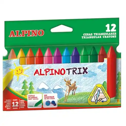 Estuche AlpinoTrix con 12 ceras de colores
