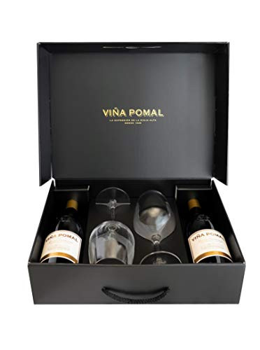 Estuche con 2 botellas de Viña Pomal Terruño Centenario Reserva Rioja + 2 copas