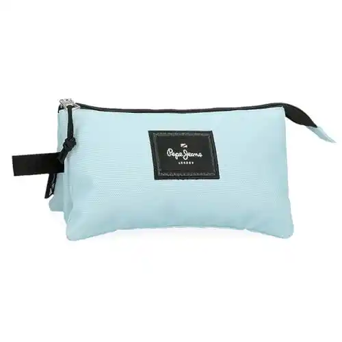 Estuche Pepe Jeans Aris con 3 compartimentos.